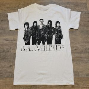 Black Veil Brides White Tour T-Shirt Men Size Small New